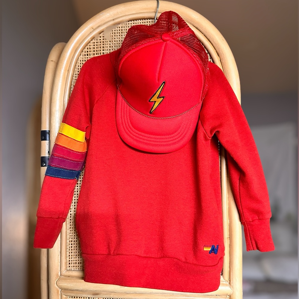 Bundle Set! Aviator Nation Bolt Sweater and Trucker Hat